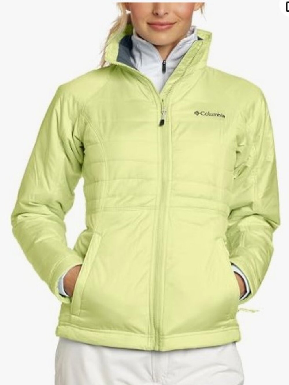 Columbia‎ Women's Interchange Lightweight Puffer Jacket Neon M